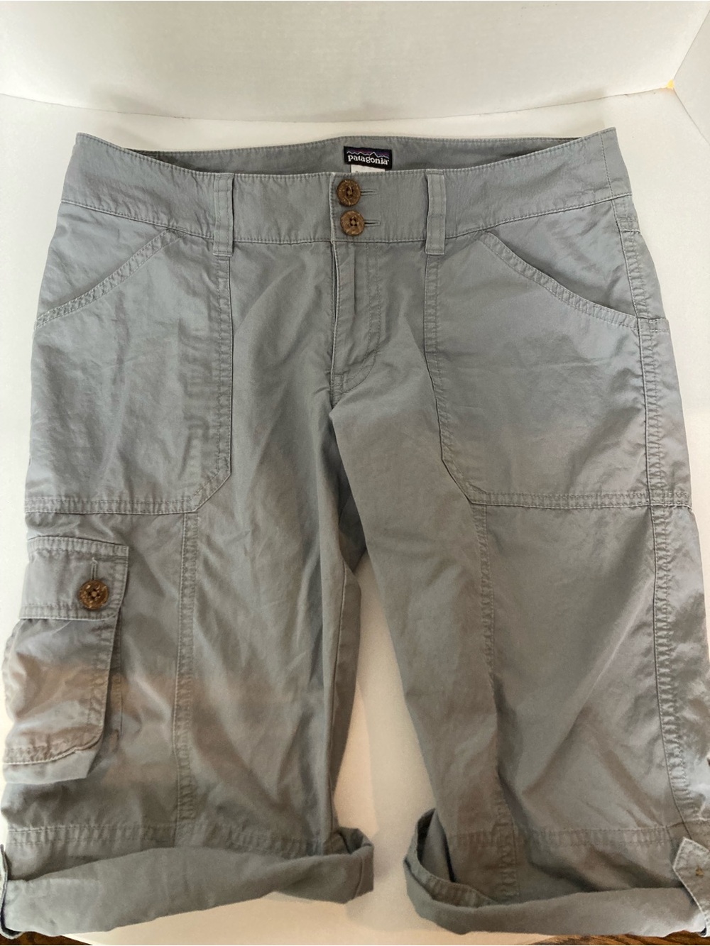 Patagonia Watergirl Women's Light Gray Cotton Shorts - Size 4